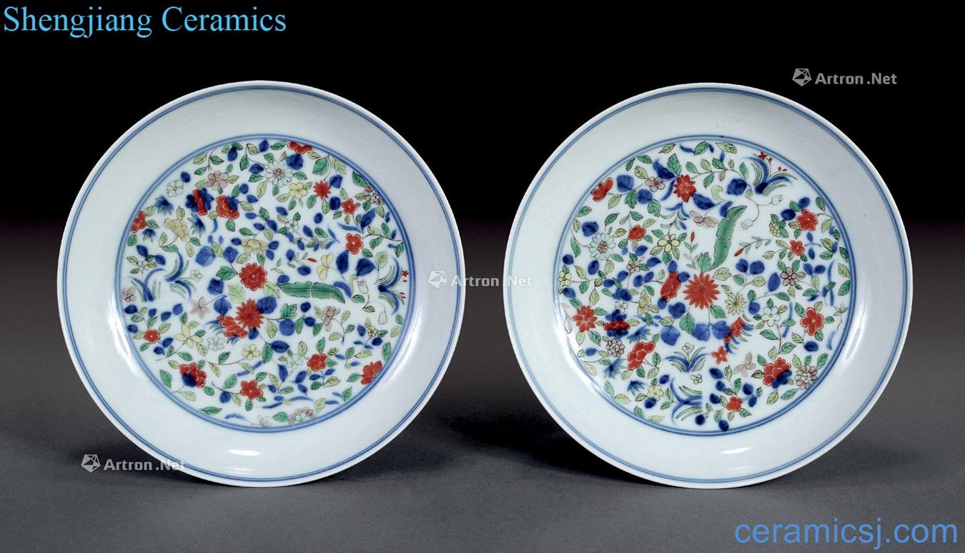The qing emperor kangxi bucket color flower tray (2)