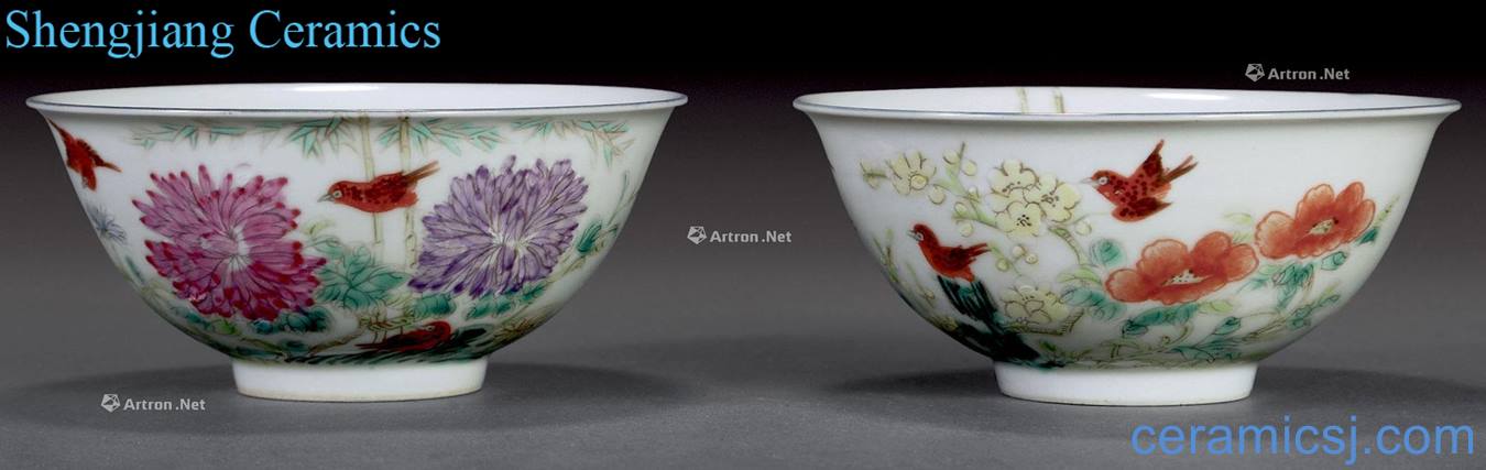 Qing powder enamel bowls (2)