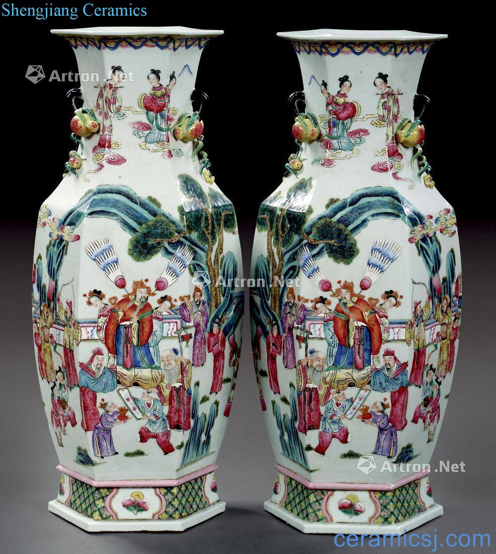 Black powder enamel vase (2)