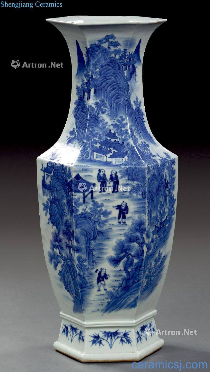 Qing dynasty blue and white vase