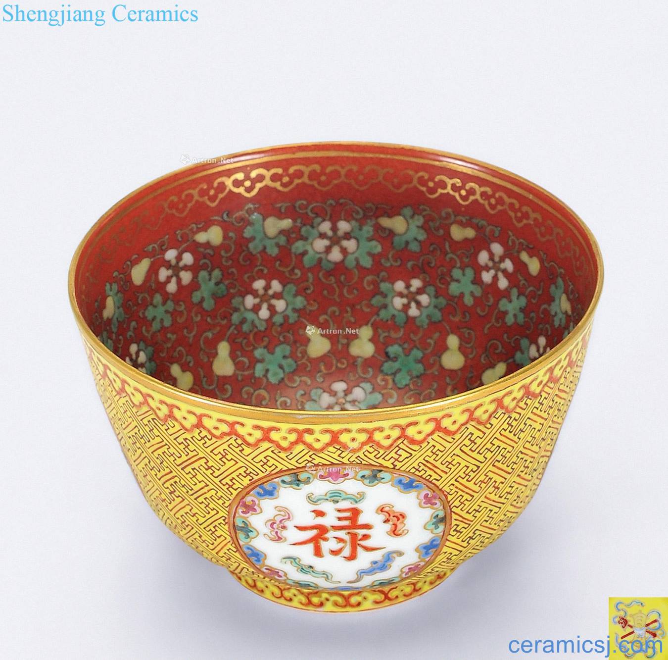 Dajing pastel kam to medallion ferro ShouXi bell bowl