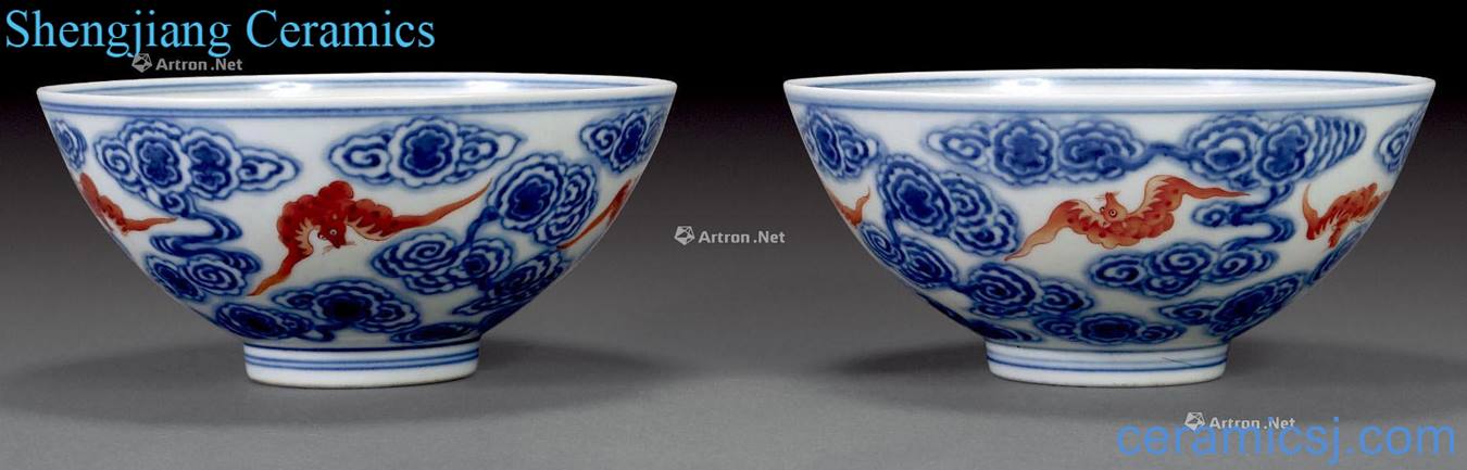 qing Blue and red bats bowl (2)
