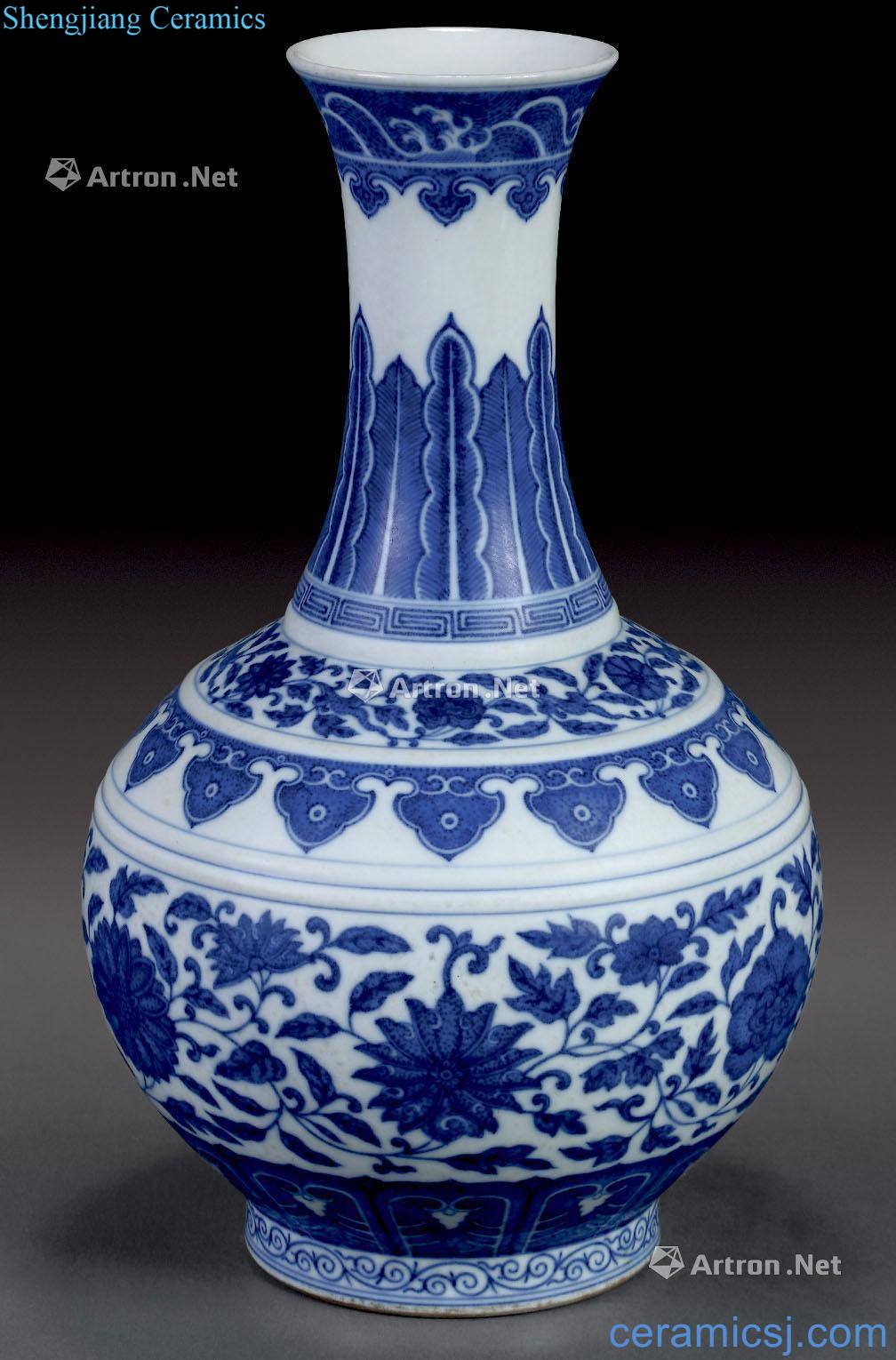 qing Blue and white flower design