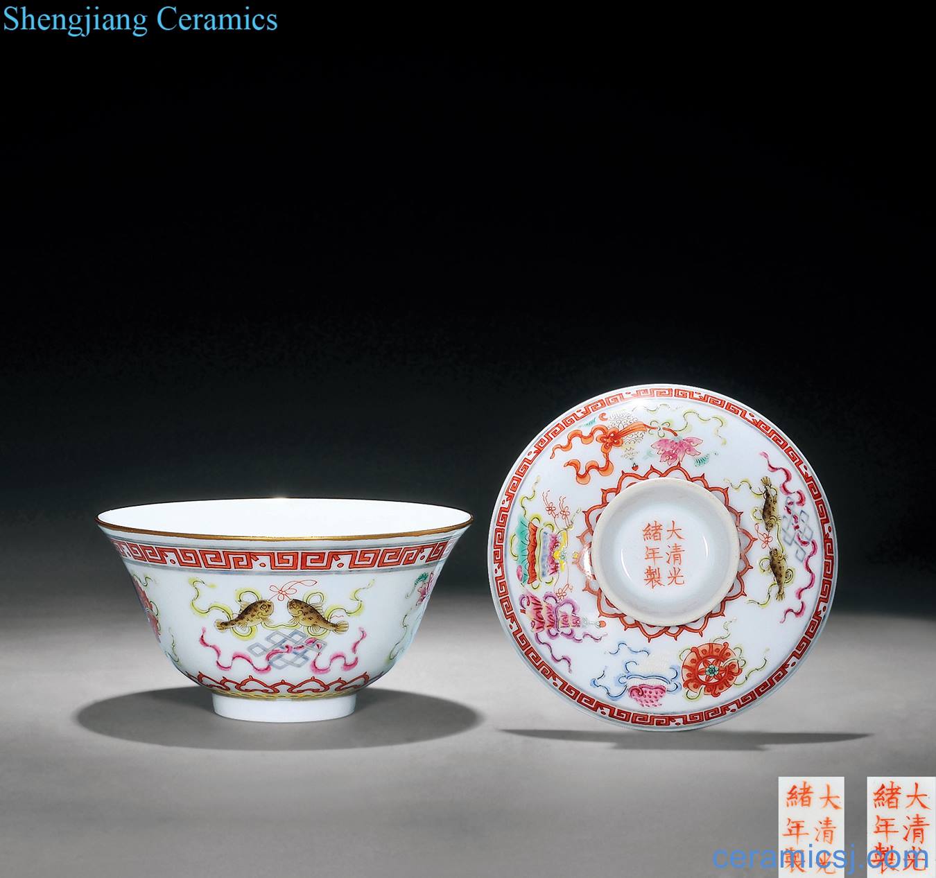 Pastel reign of qing emperor guangxu sweet grain tureen