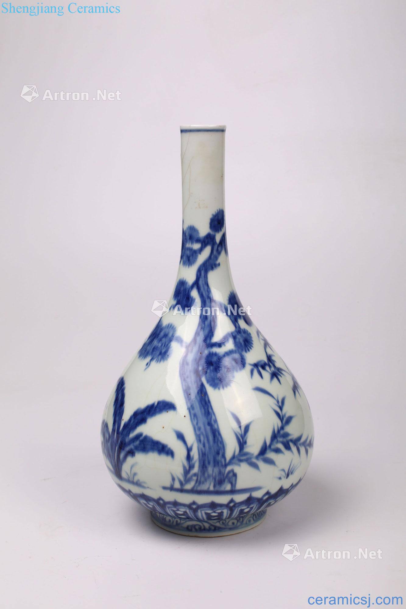 Ming Blue and white the flask