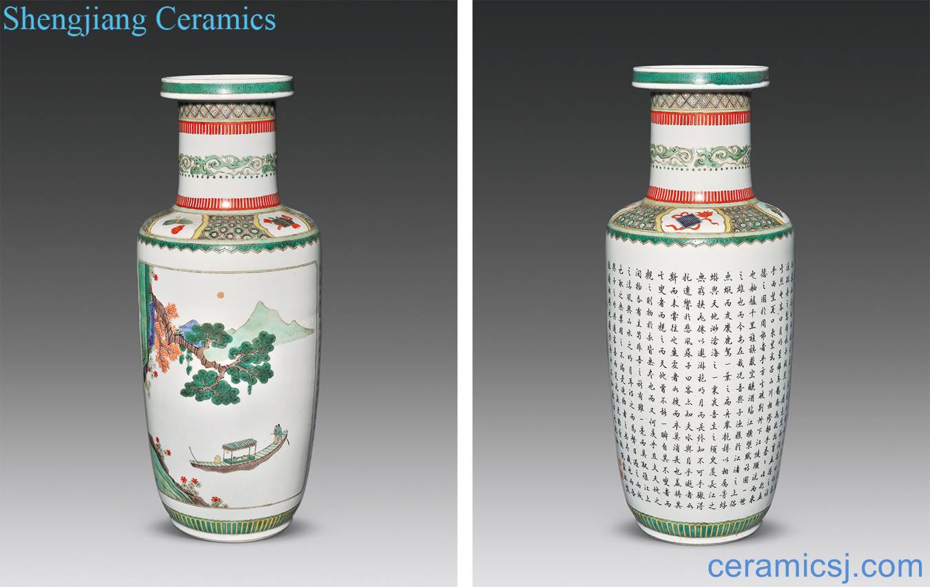 qing Colorful literary narrative poems were bottles