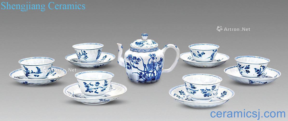 Qing dynasty blue and white tea (group a)