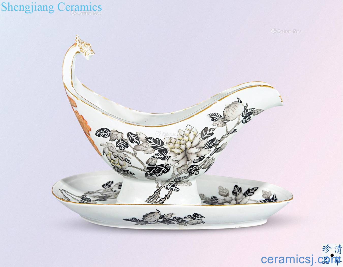 "The treasure" reign of qing emperor guangxu flower yi color ink cup