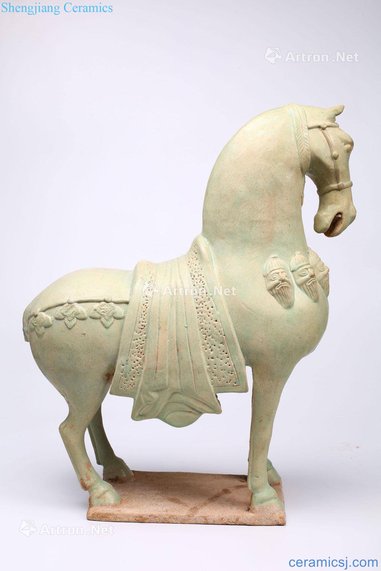 Green painted pottery in the tang dynasty horse