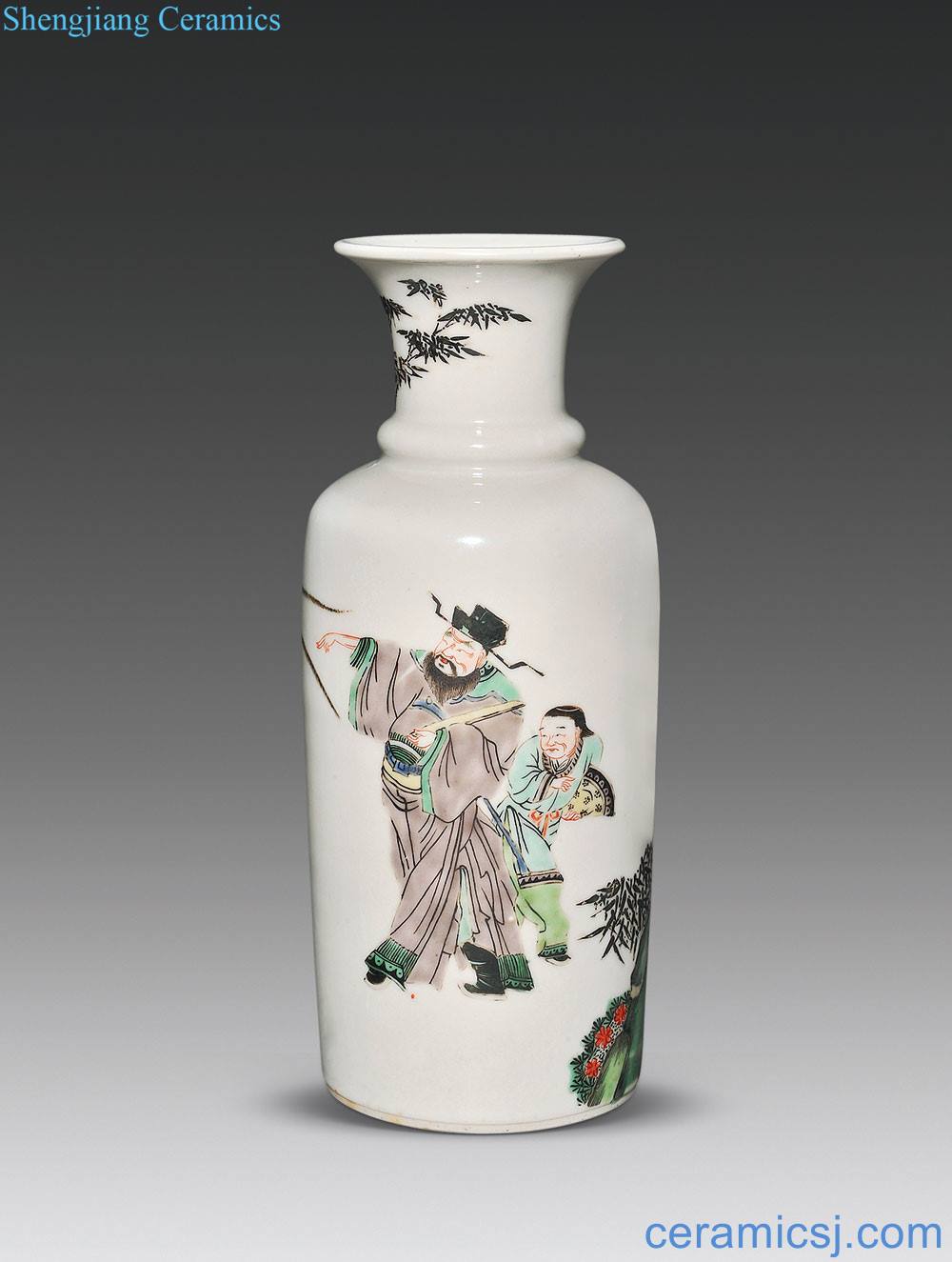 The qing emperor kangxi grain bottle colorful characters