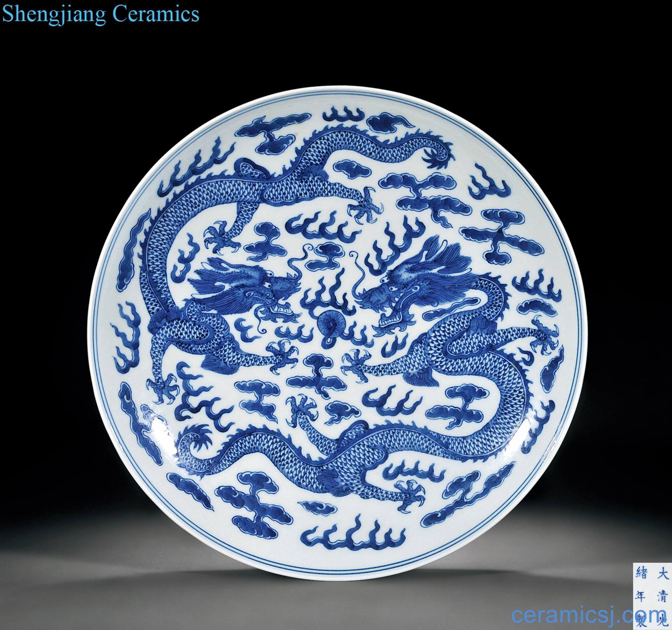 Qing guangxu Blue and white YunLongWen the broader market