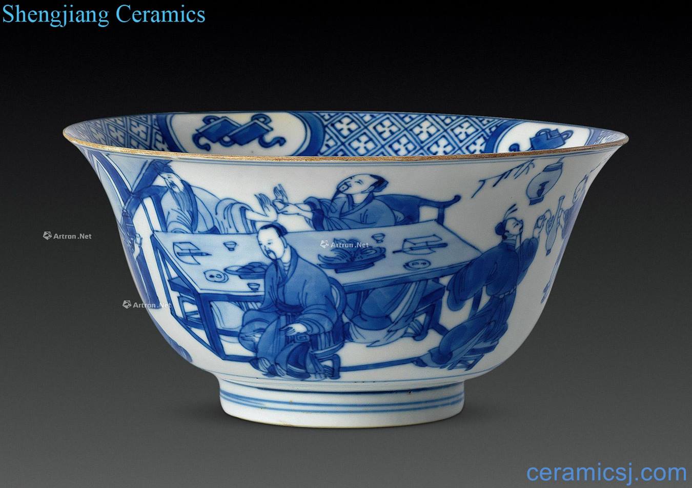 The character of the reign of emperor kangxi green-splashed bowls