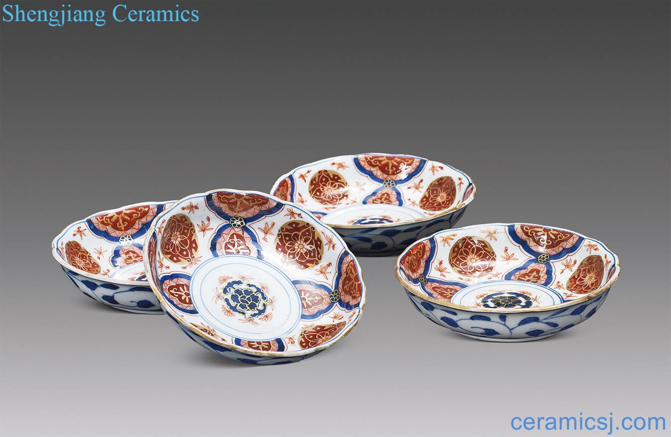 Mid qing Blue ocean color plate (four)