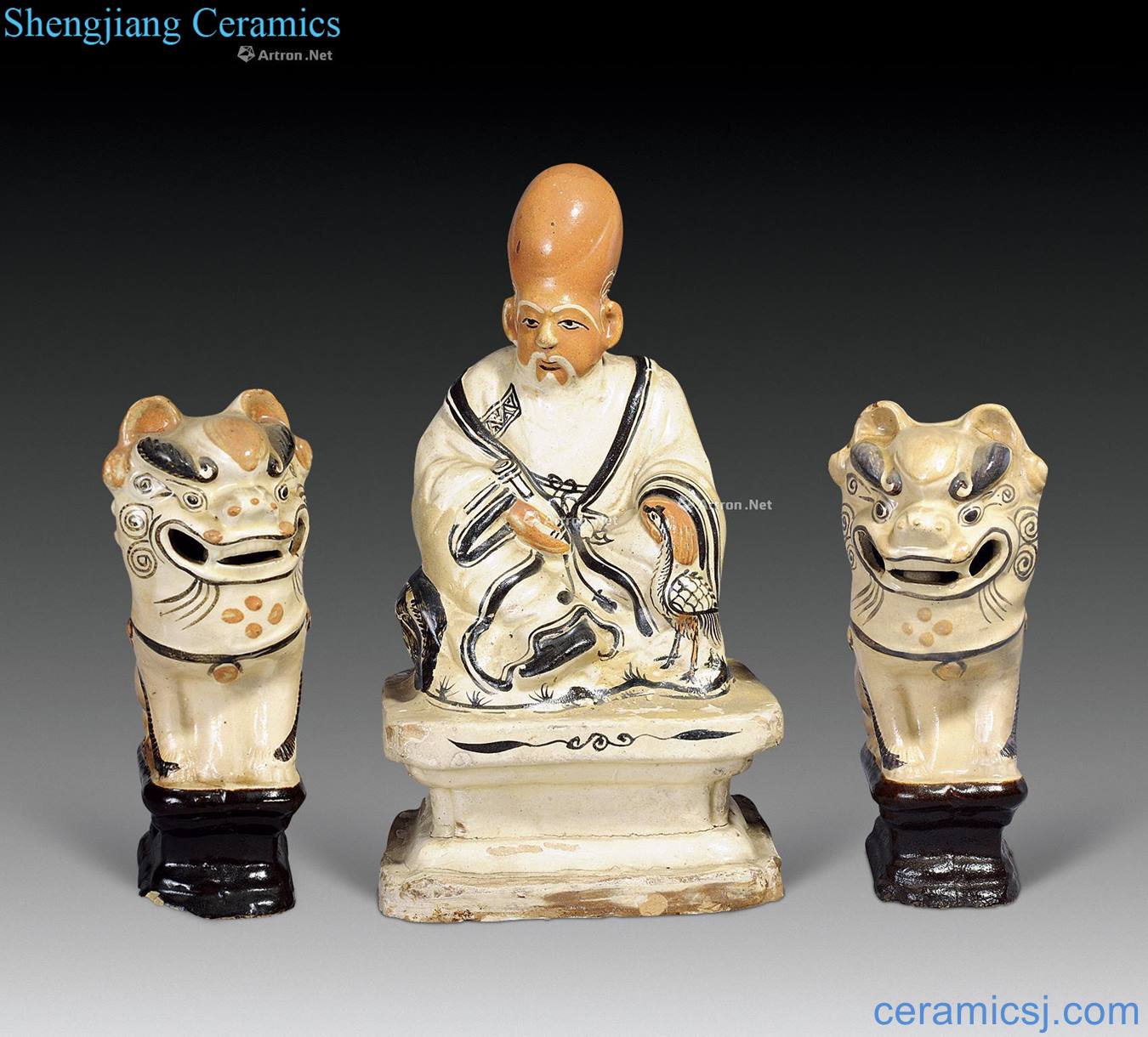 Ming Magnetic state kiln double lion birthday girl like (group a)