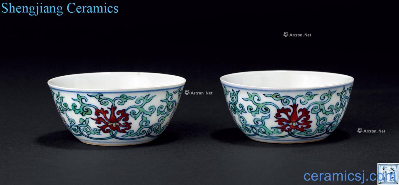 Kang xi dou colors lotus flower grain small bowl (a)