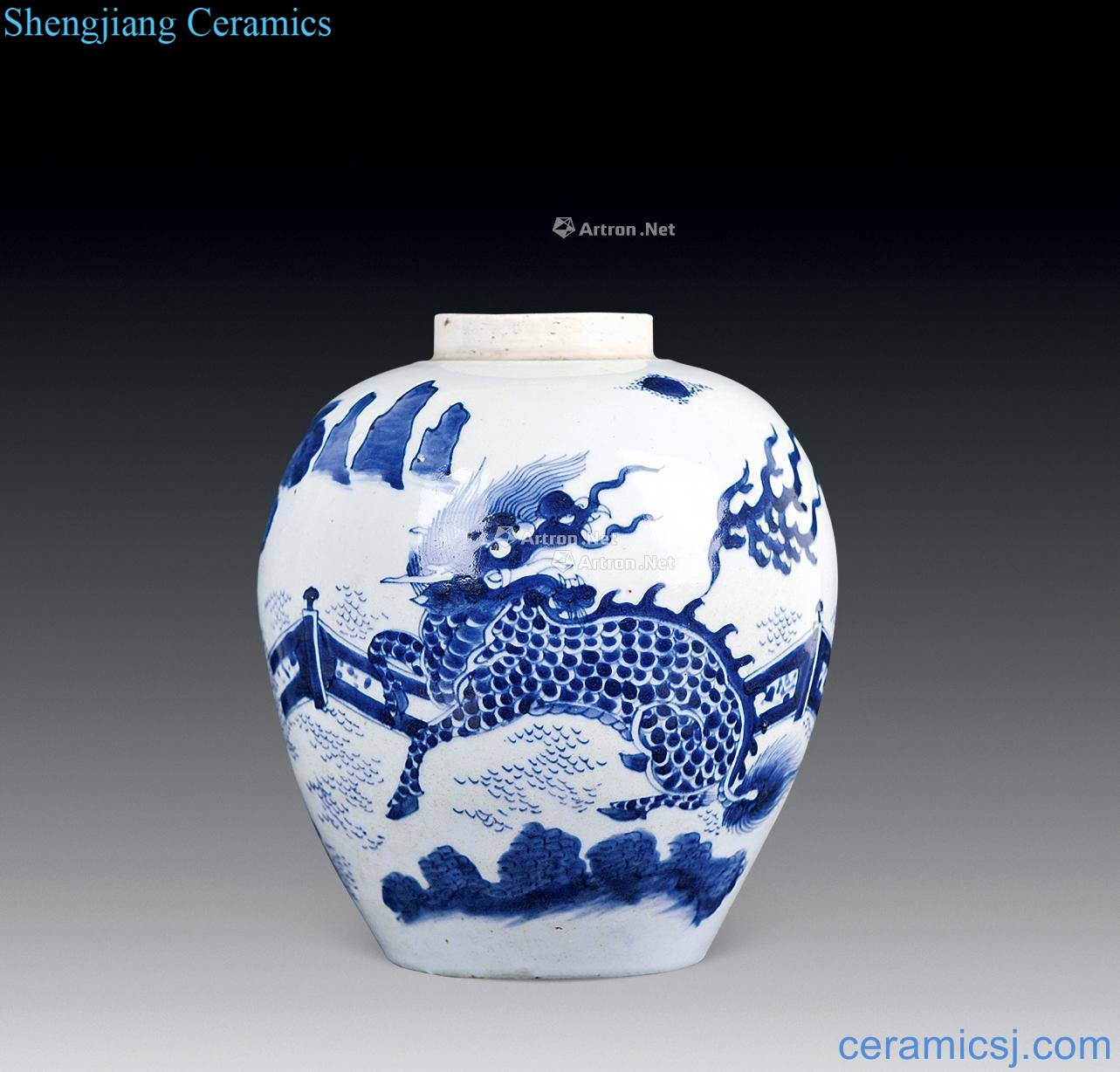In the qing dynasty Kylin grain canister