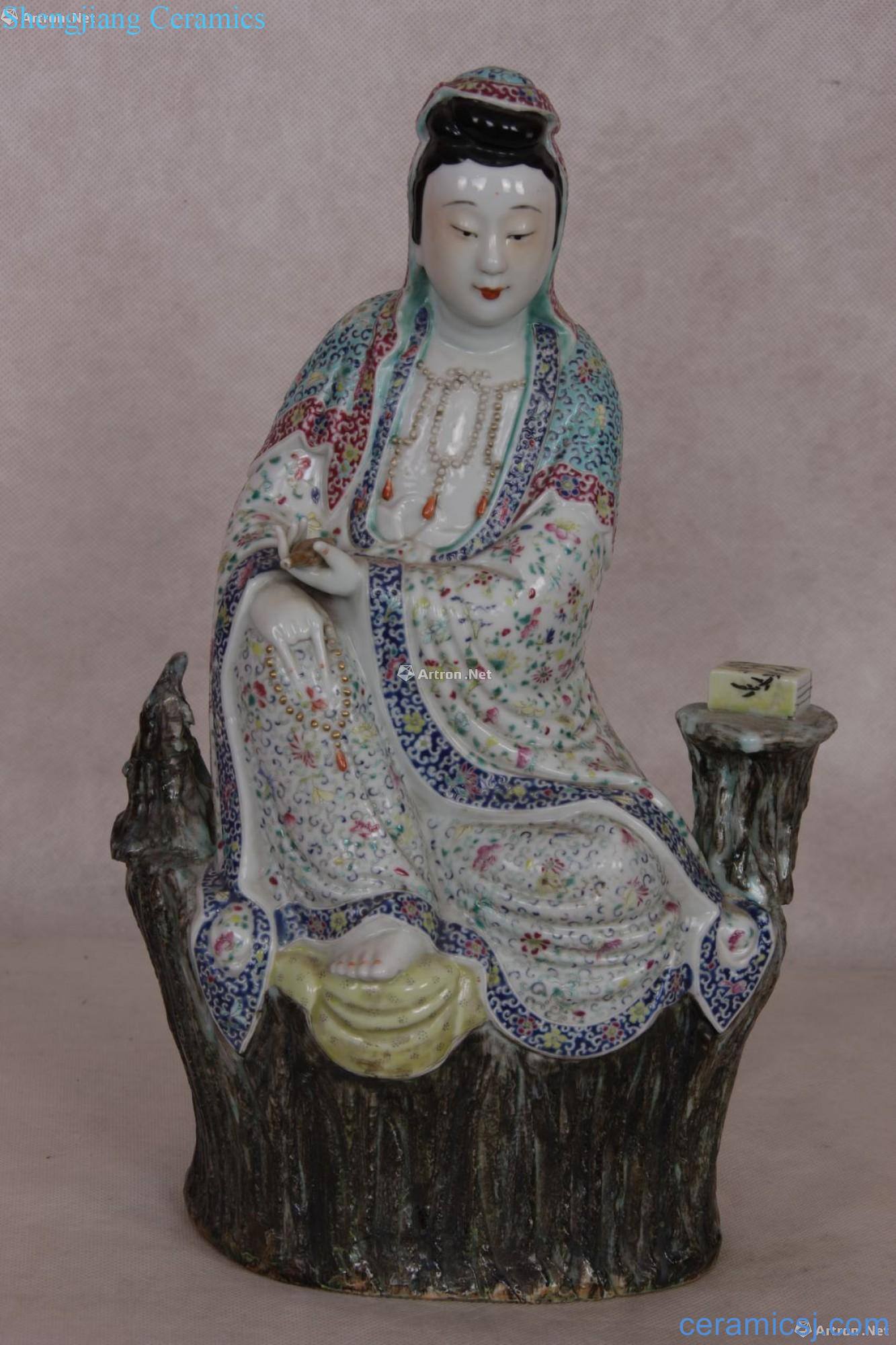In late qing pastel free goddess of mercy