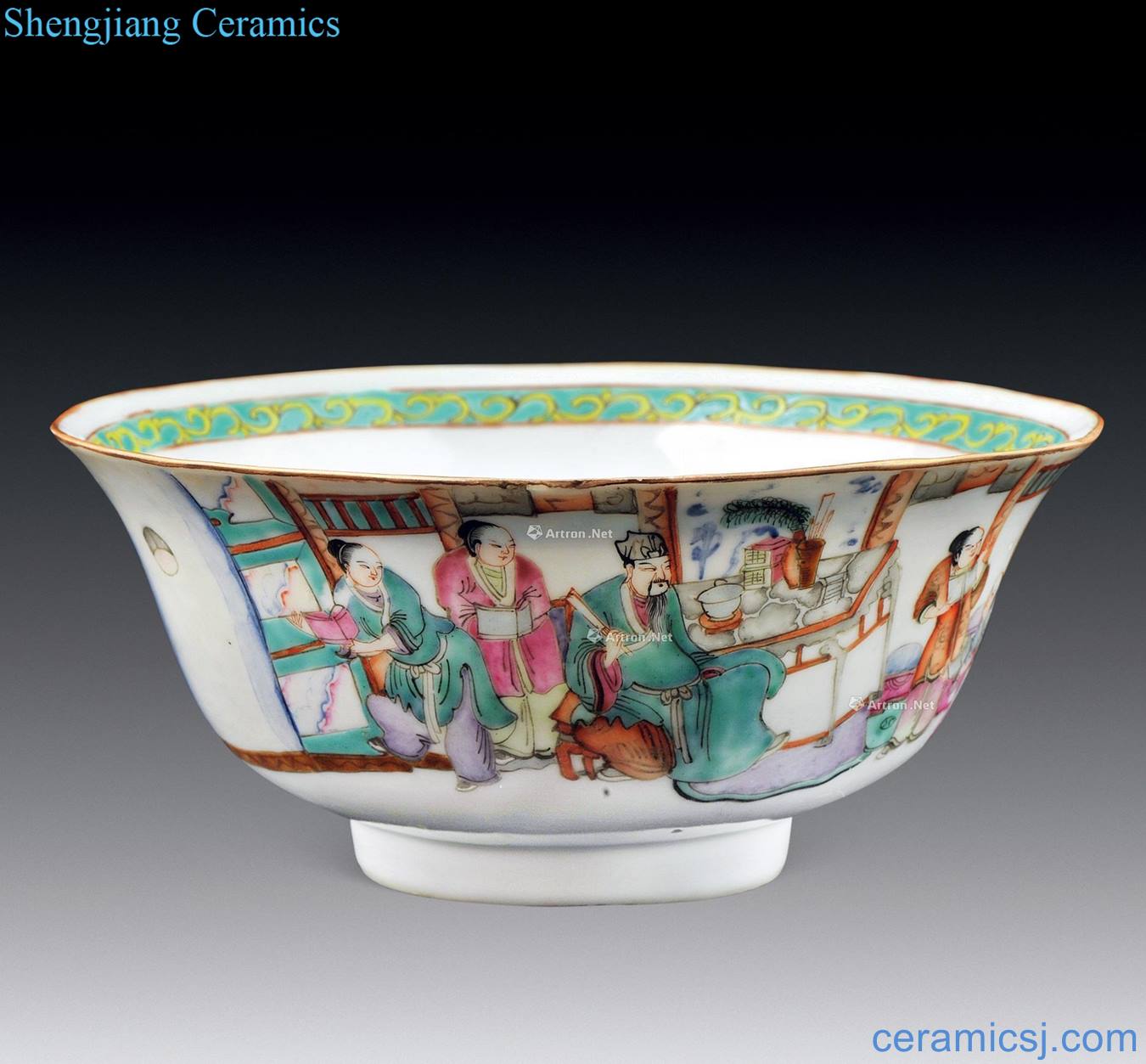 In the qing dynasty famille rose bowl