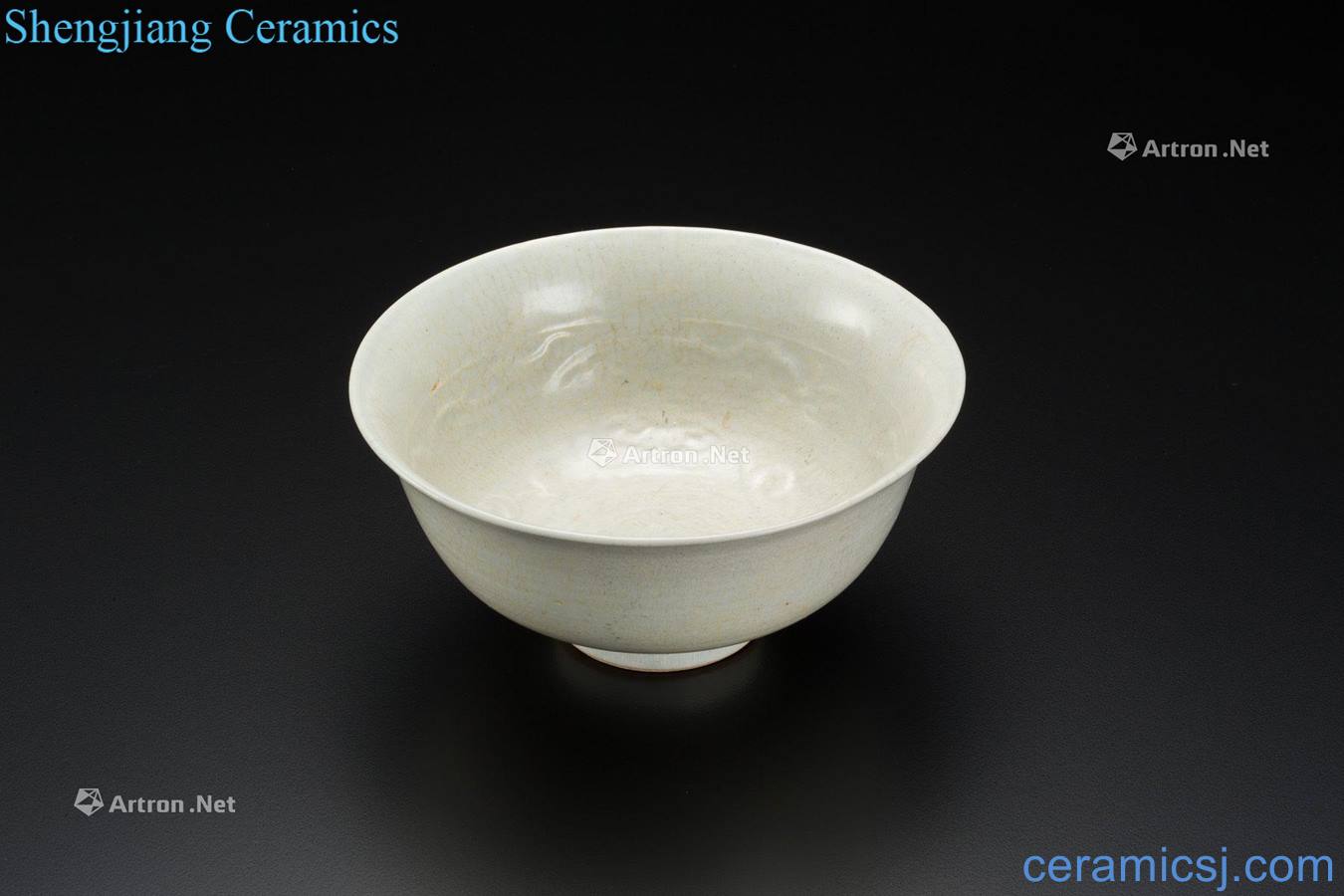 yuan Egg white glazed printing bowl