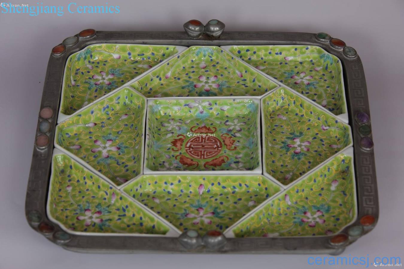 Clear pastel phase nine treasure son saved dribbling around flowers with stone tin tray
