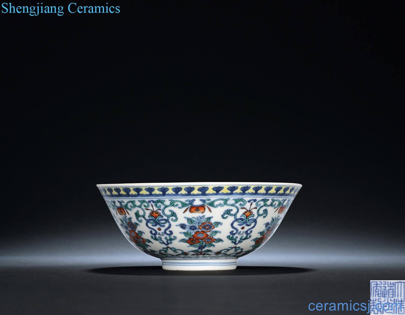 Qing daoguang bucket color flower bowls