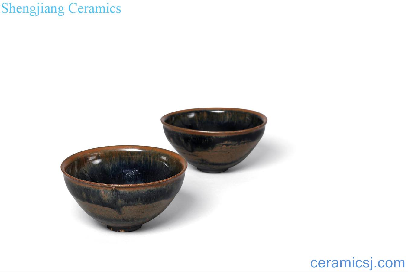 yuan Black glaze rust markings bowl (a)