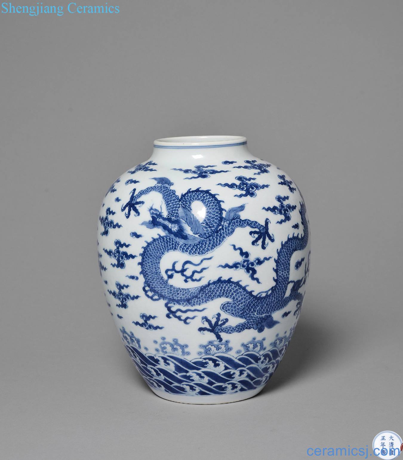Qing yongzheng Blue and white in extremely good fortune