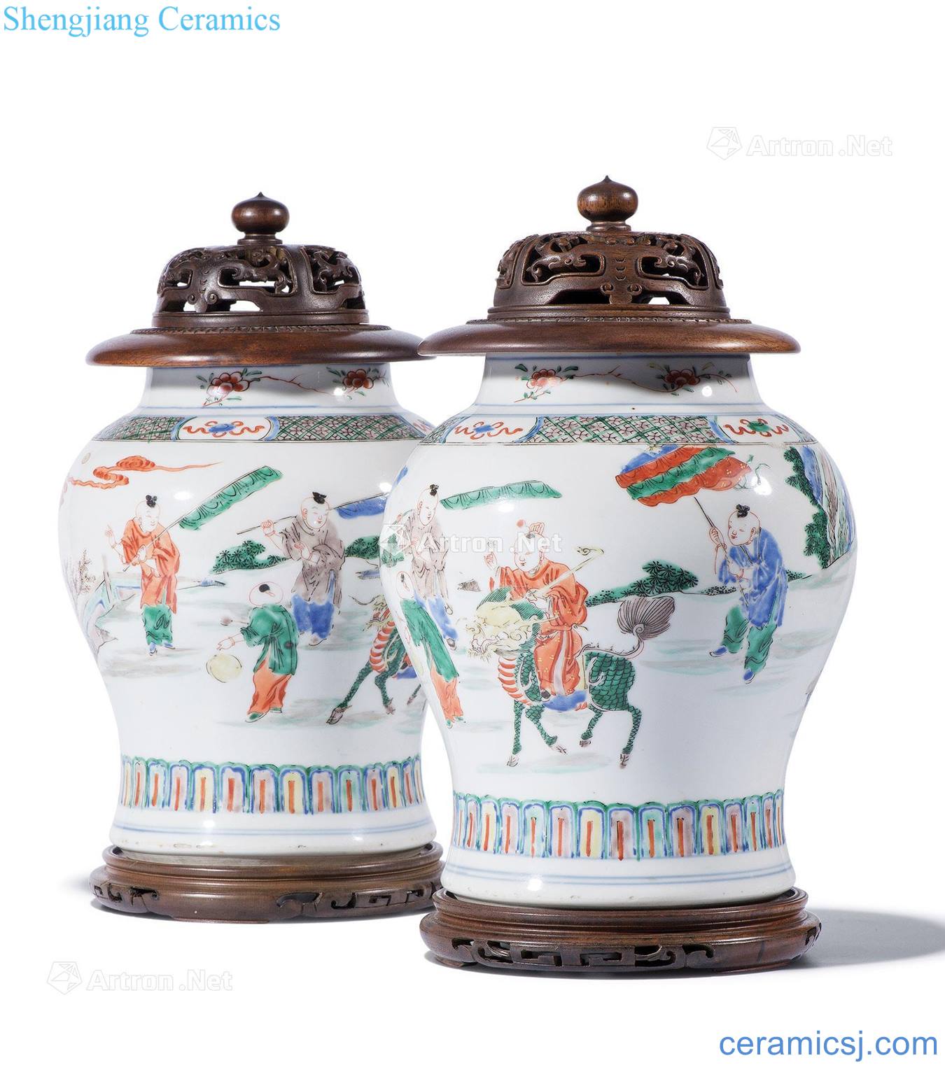 The qing emperor kangxi colorful figure baby play tank (a)