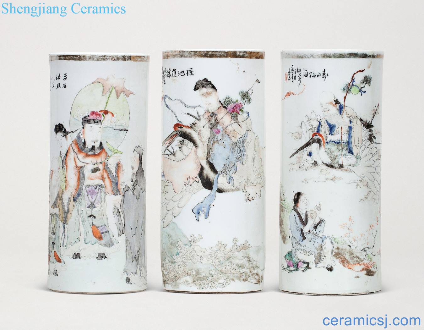 In late qing dynasty Ma Qingyun Shallow purple color fairy tale cap tube (three)