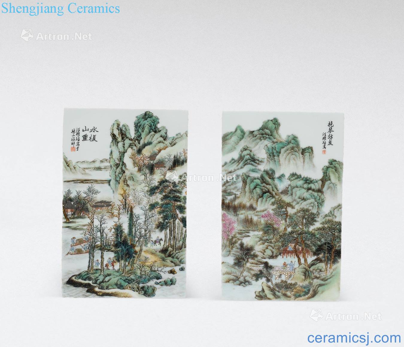 Qing Wang Weipei pastel landscape albums (a)