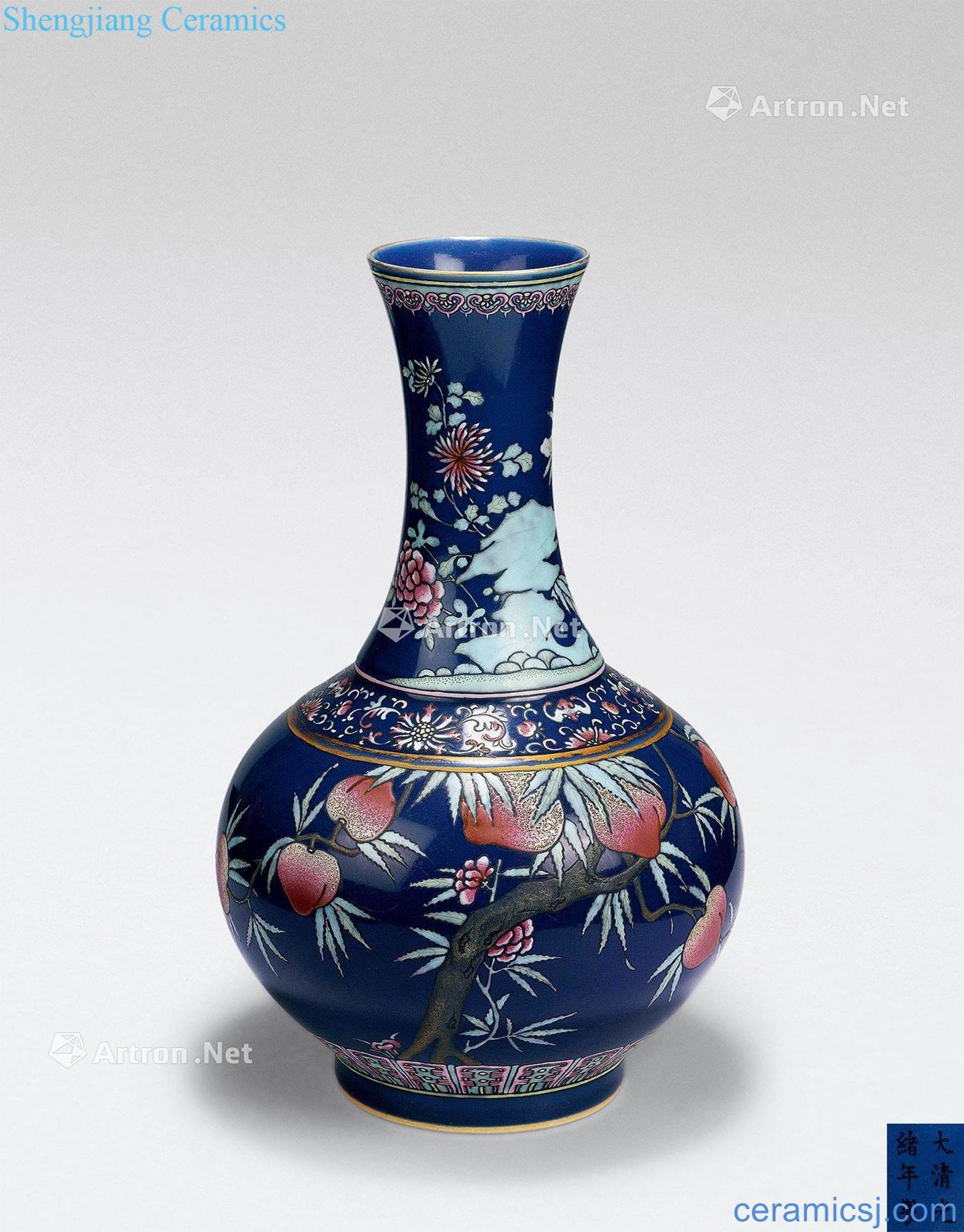 Qing guangxu to pastel blue bottle