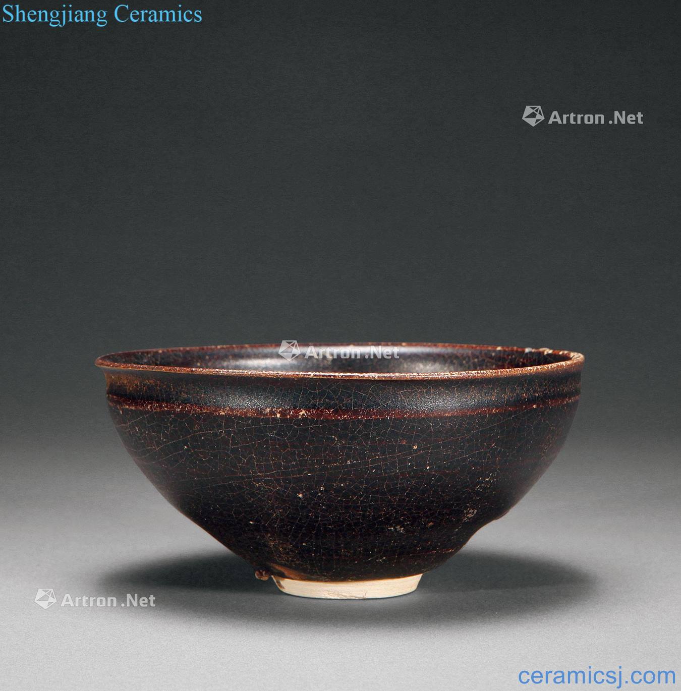 yuan Jizhou kiln tree leaf veins bowl