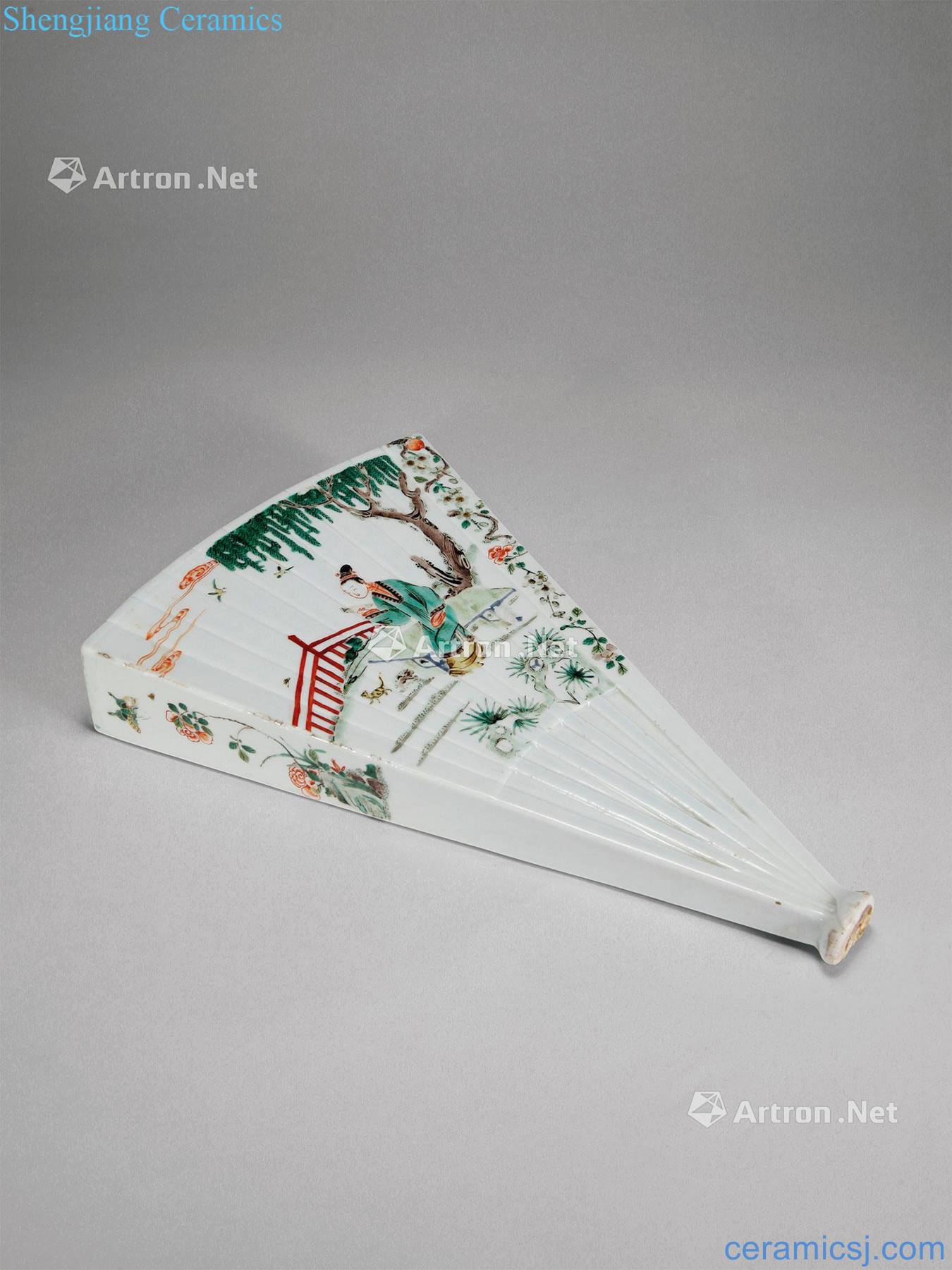 The qing emperor kangxi Colorful had fan wall bottles
