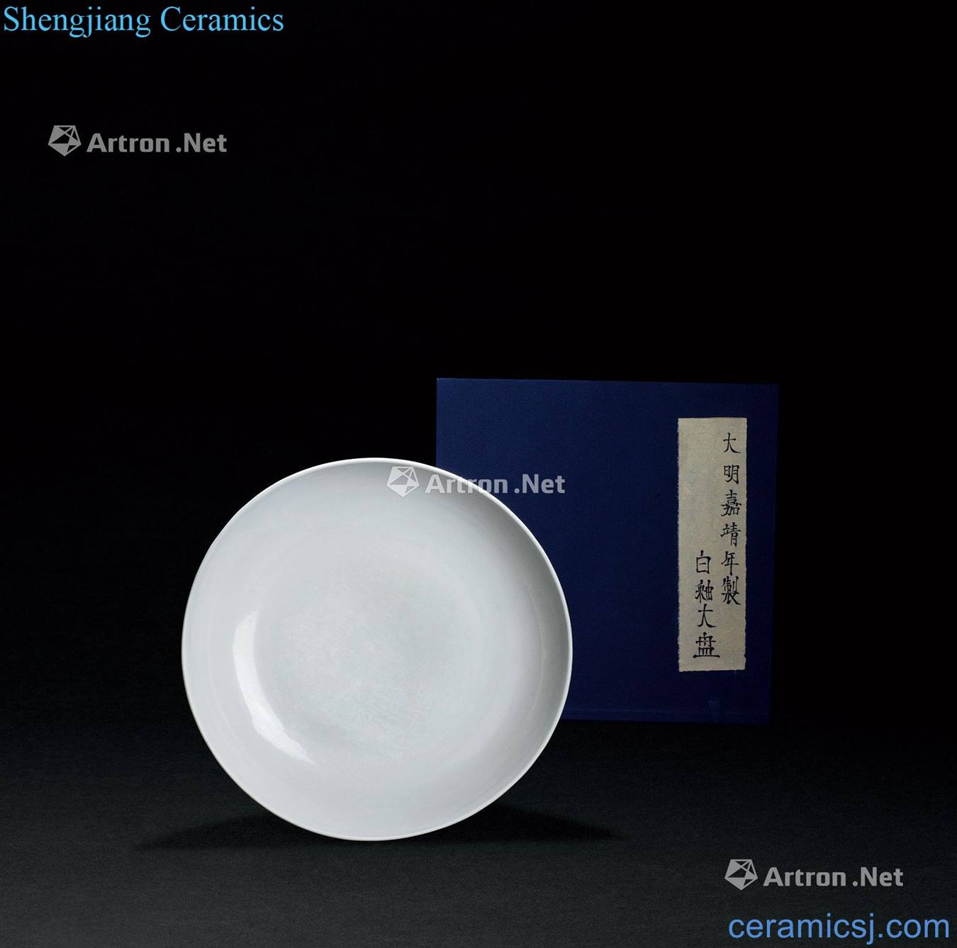 Ming Jiajing white glazed plate (a)