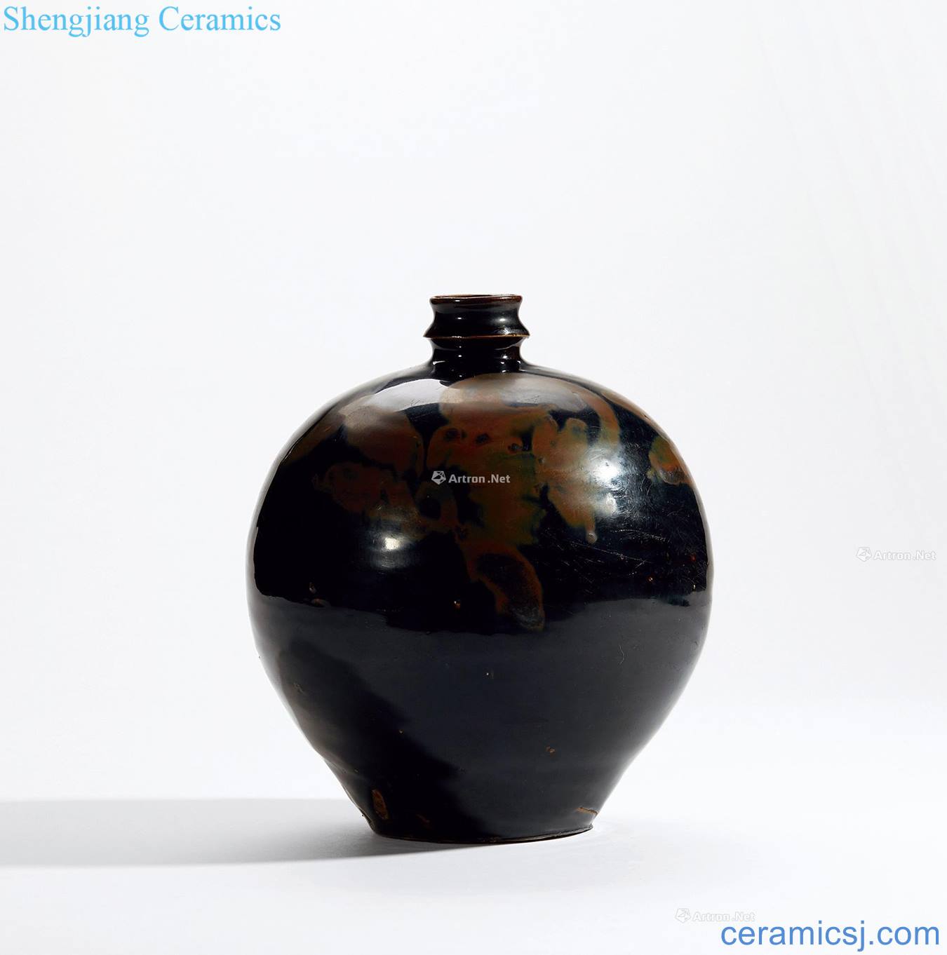 Ming The black glaze rust flower grain DuLu bottles