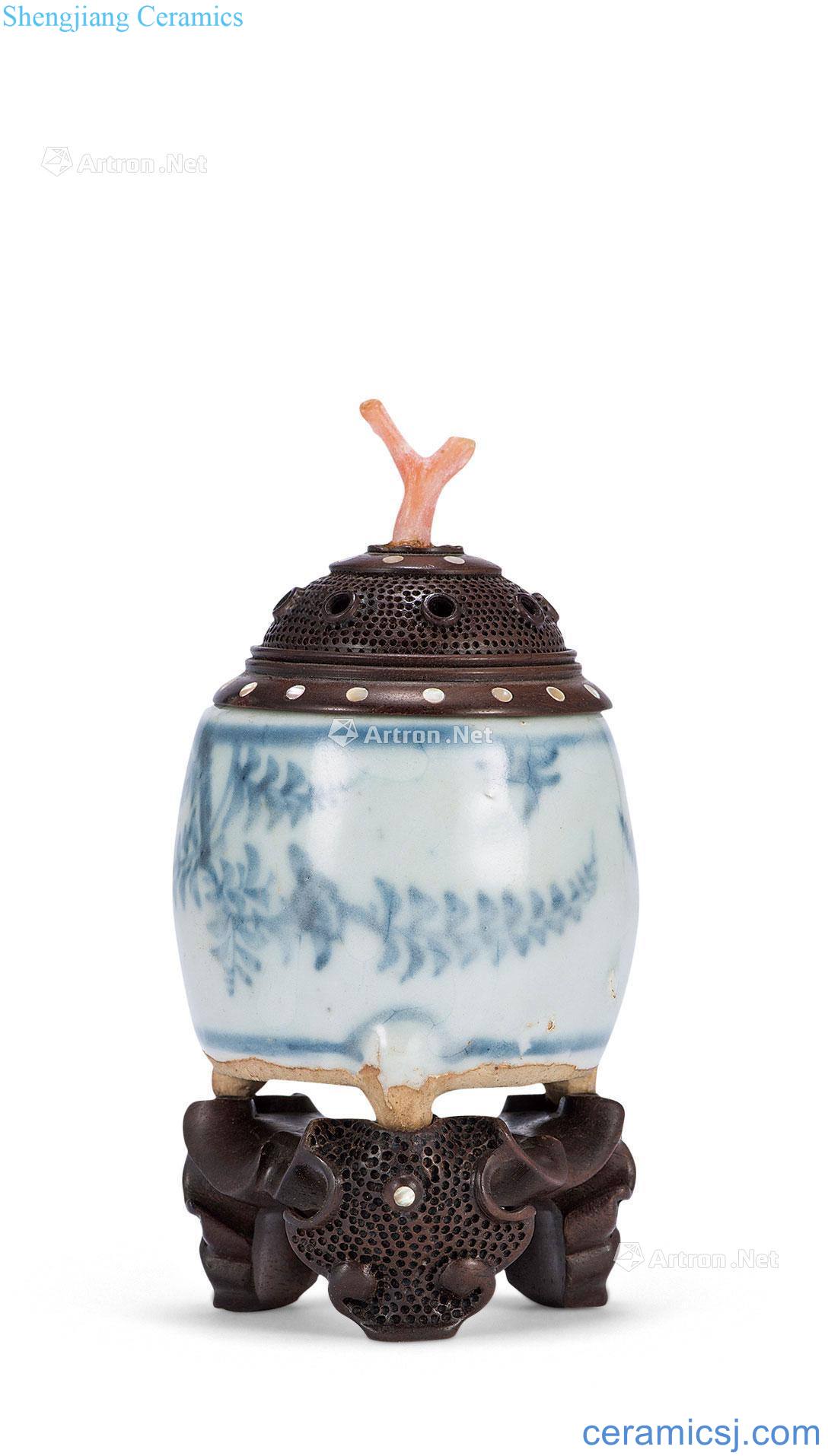 Ming Blue and white incense burner