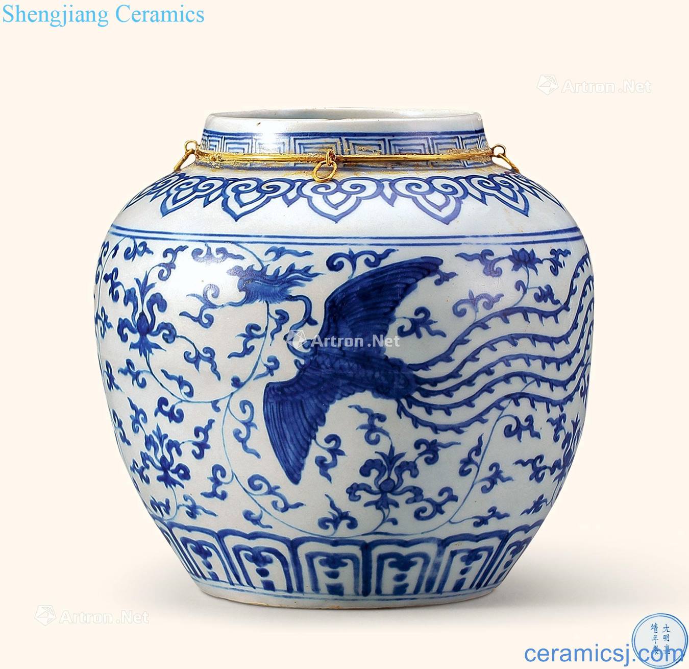 Ming jiajing Blue and white chicken wear pattern