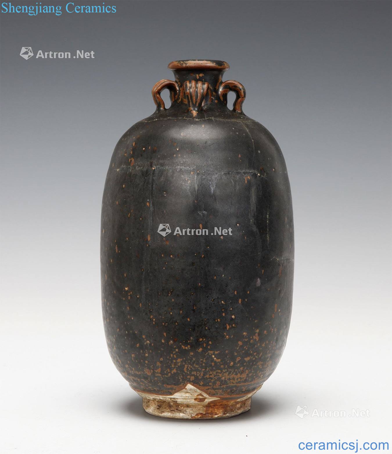 yuan Magnetic state kiln black glaze is a tank
