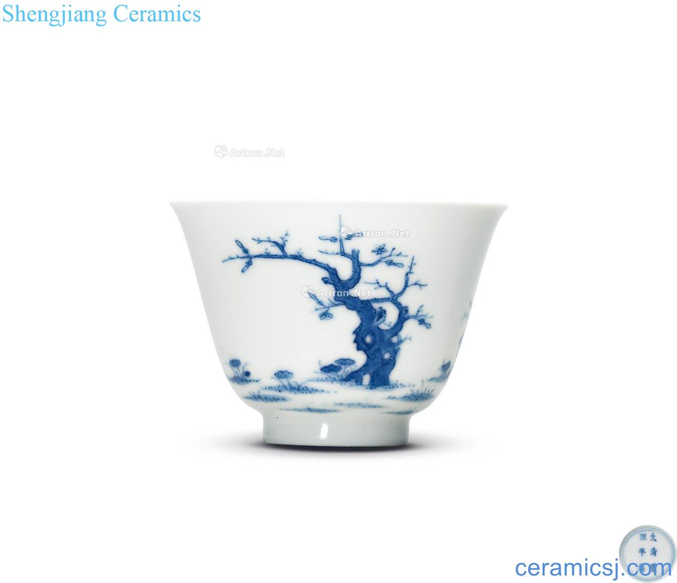 The qing emperor kangxi porcelain "magnolia" god of cup