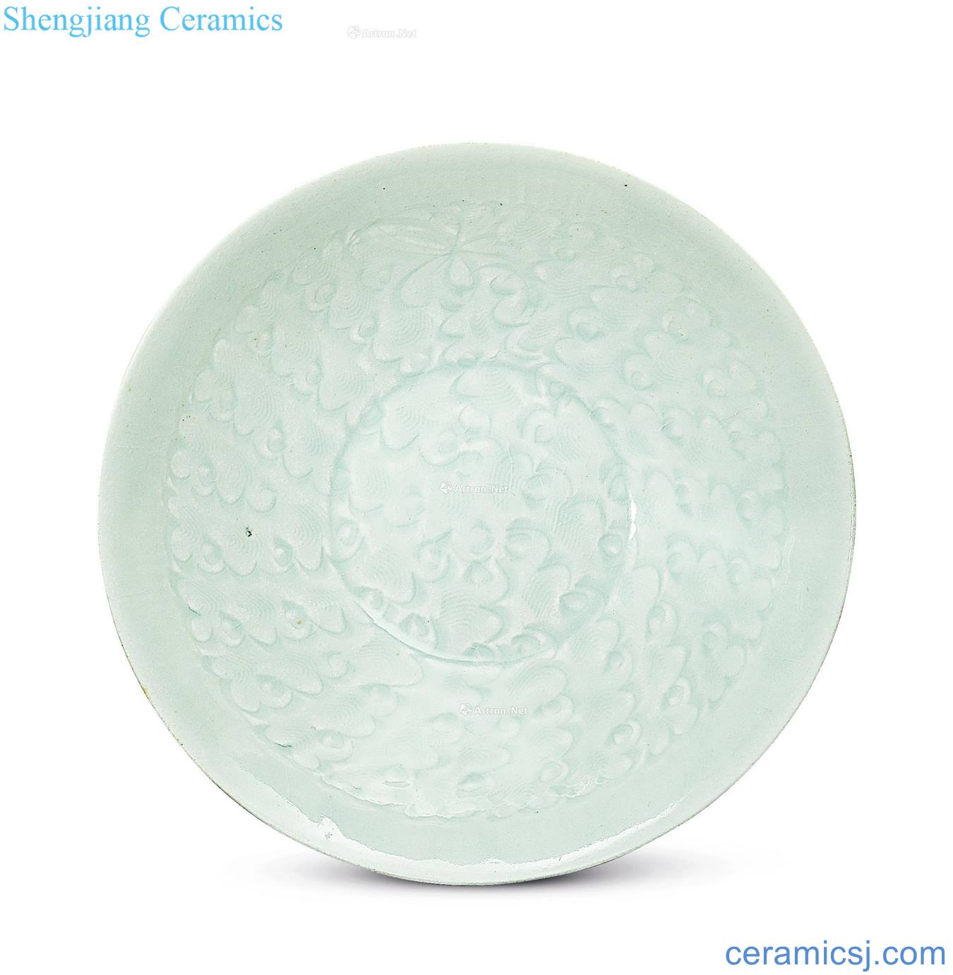 Northern song dynasty Green white glazed carved 盌