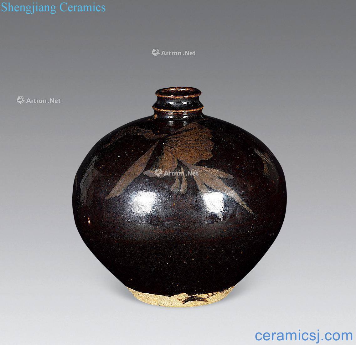 gold Magnetic state kiln black glaze double phoenix vomit lulu bottle