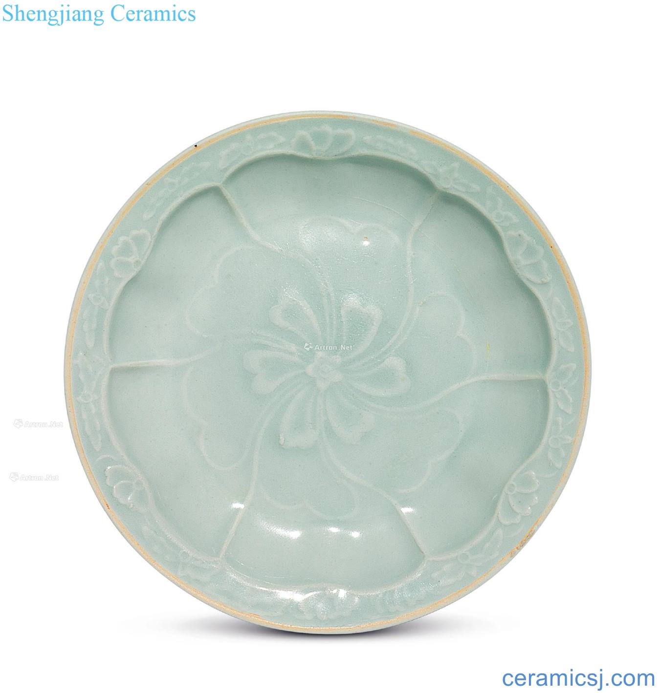 The southern song dynasty qing printing craft sunflower plate