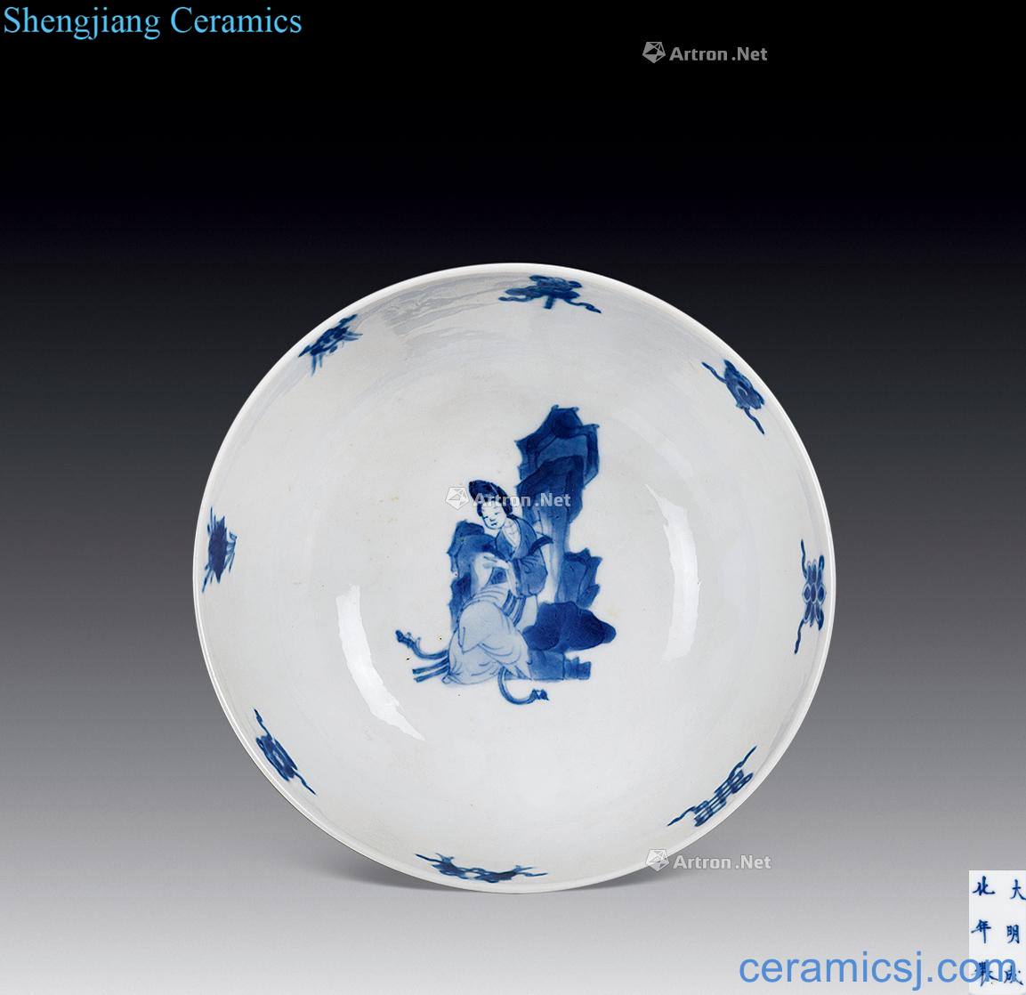 The qing emperor kangxi Blue and white traditional Chinese dishes