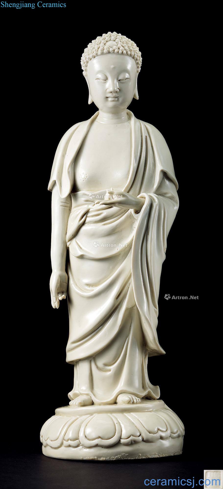 Ming/qing Dehua white glaze Buddha stands resemble