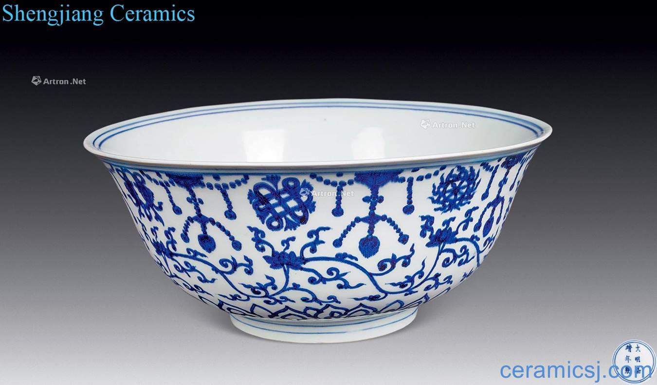 Ming jiajing Blue and white sweet grain big bowl