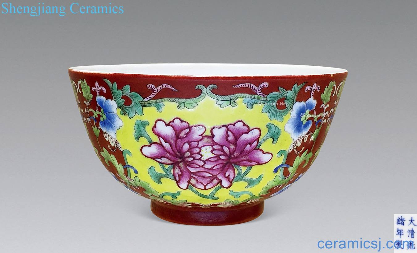Guangxu in the colorful coral flower bowls