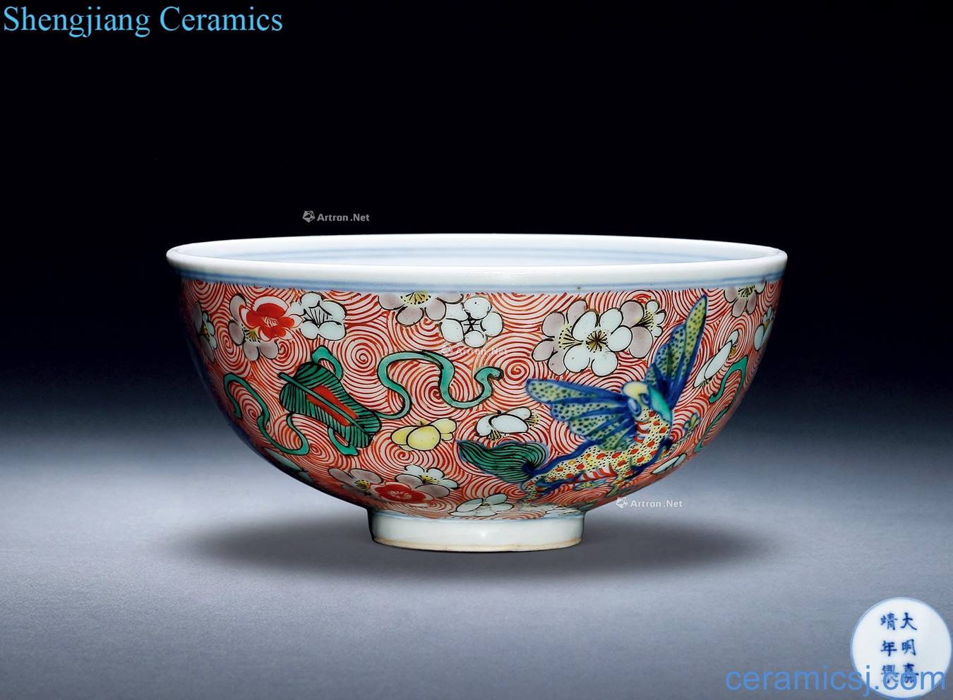 The qing emperor kangxi Colorful god beast flower bowls