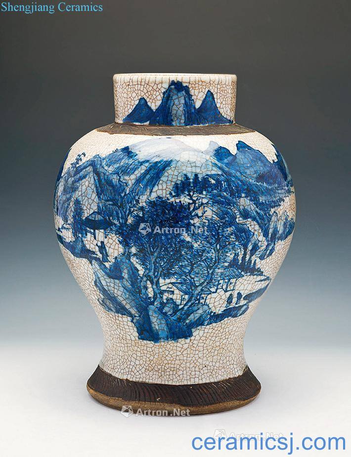 In the 18th century Blue and white brother imitation glaze haze