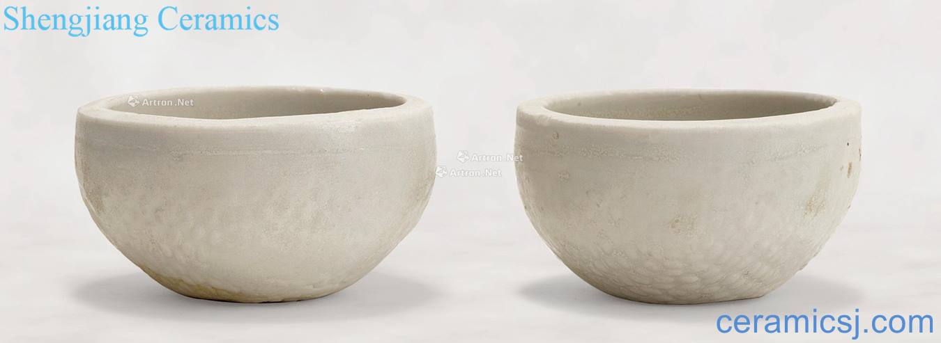Song dynasty kiln is white glazed fish basket grain cup (a)