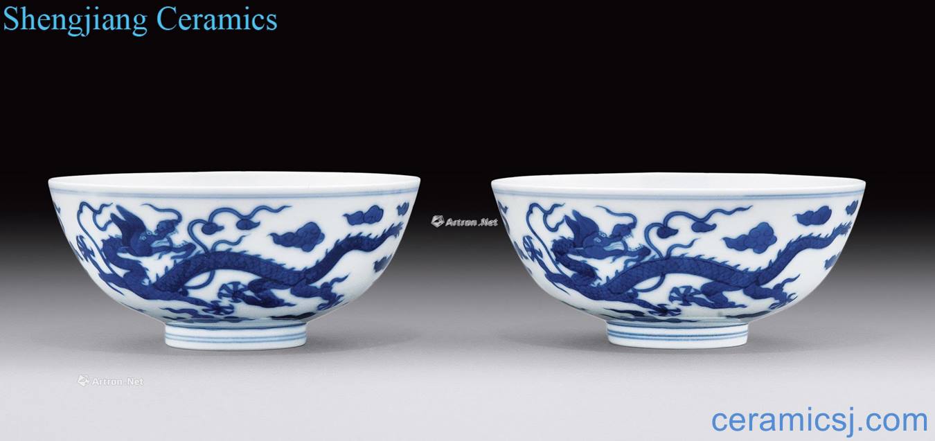 Qing guangxu Blue and white YunLongWen bowl (2)